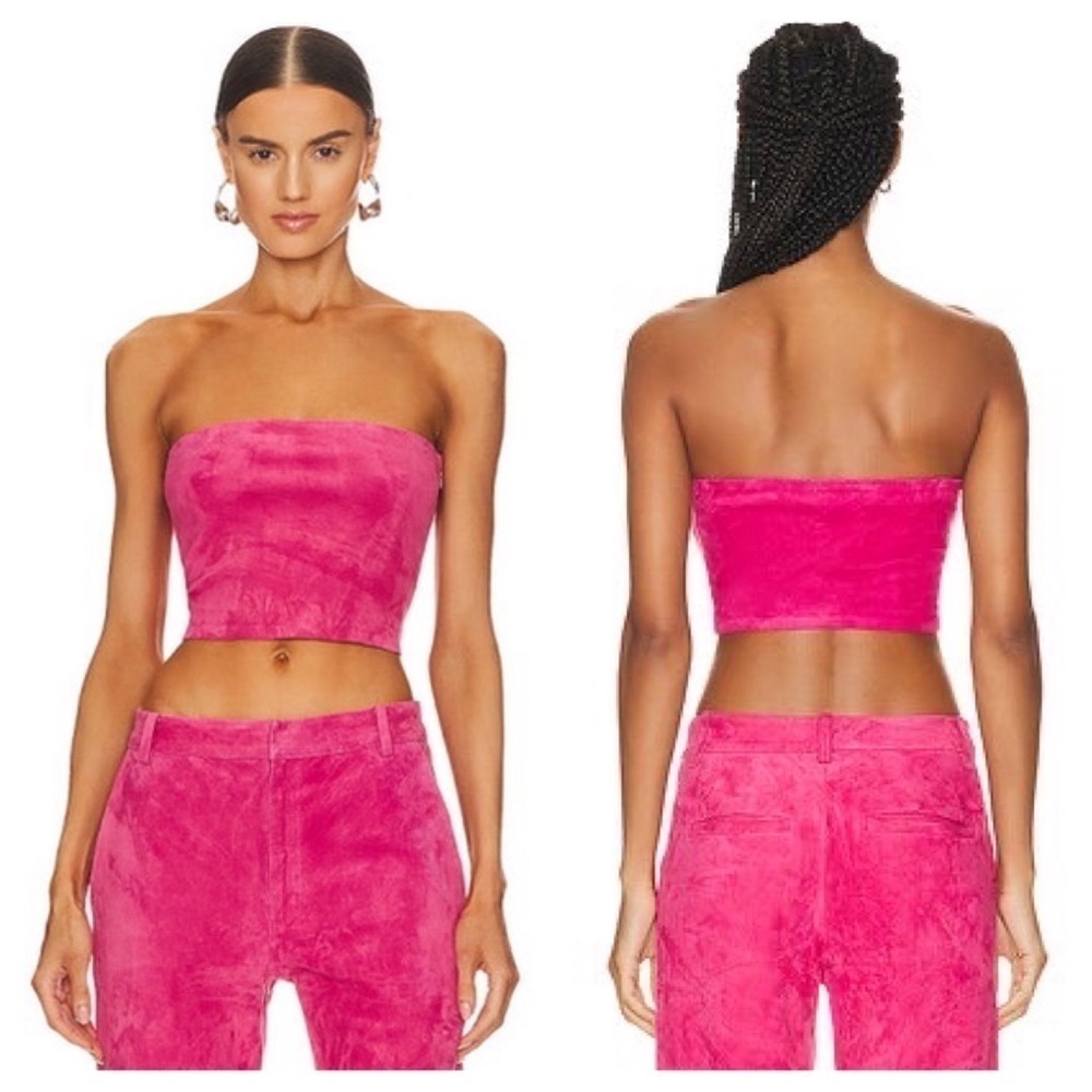 New! SPRWMN Suede Micro Tube Top in Pink 🩷 Small NWT! - Picture 2 of 16